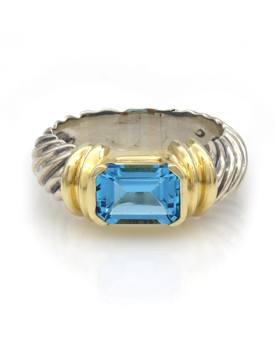 David Yurman Noblesse Blue Topaz Ring